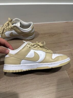Nike Low-Top Sneakers in Cream and White